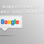 軽自動車の人気車種はなに？Google検索から読み解く人気車種ランキング